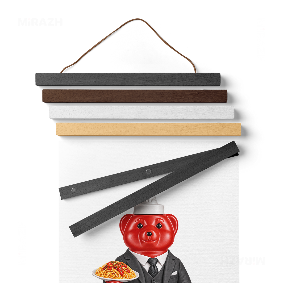 SosKhersiMakaroni Magnetic Hanger Poster 02 Black Wood