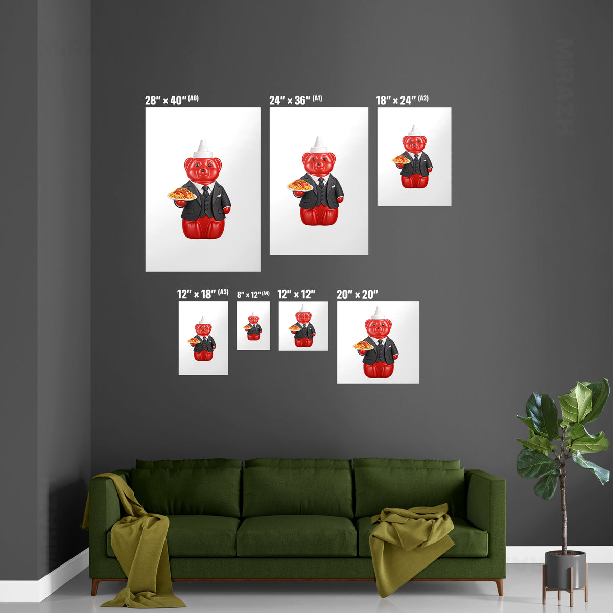 SosKhersiMakaroni Magnetic Hanger Poster 06 Black Wood