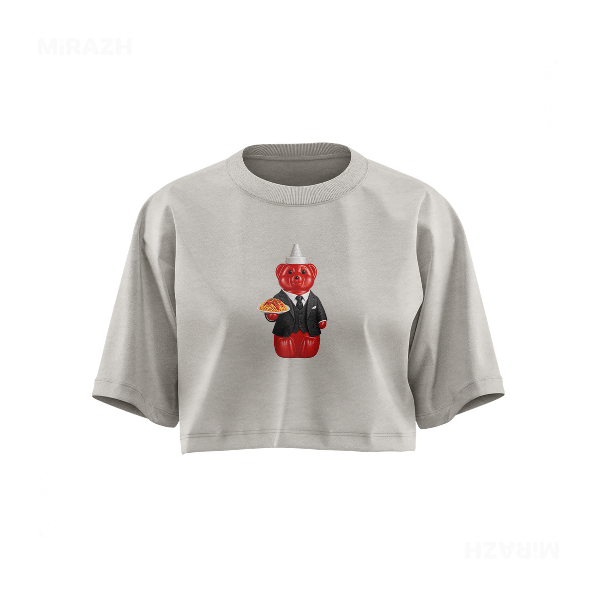 SosKhersiMakaroni Over Sized Crop Top 01 Faded Bone