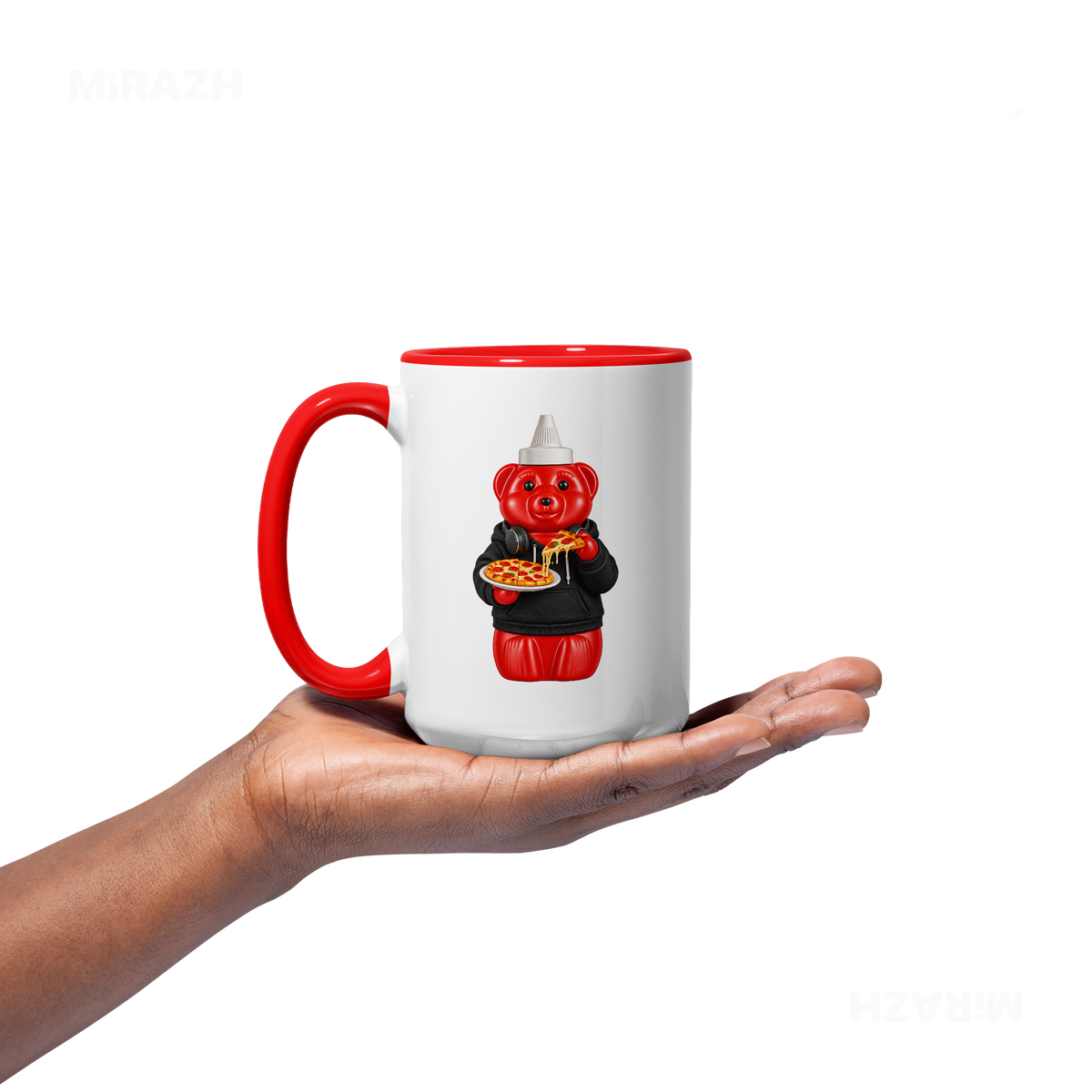 SosKhersiPizza Ceramic Mug 03 White Red