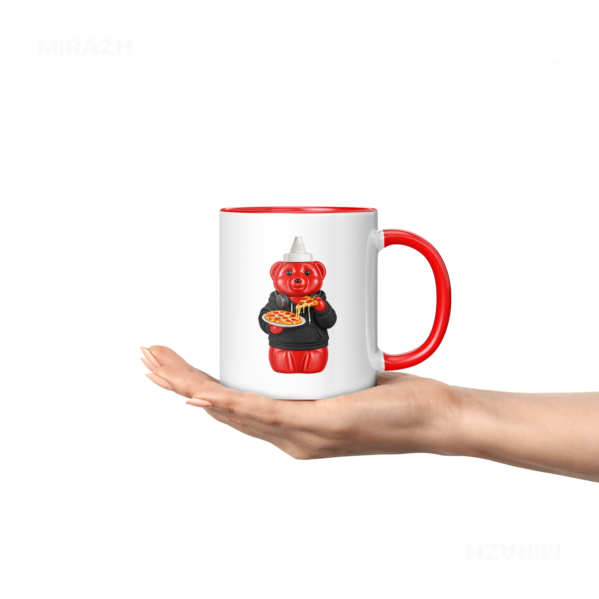 SosKhersiPizza Ceramic Mug 04 White Red