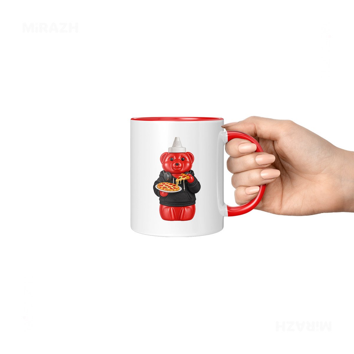 SosKhersiPizza Ceramic Mug 06 White Red