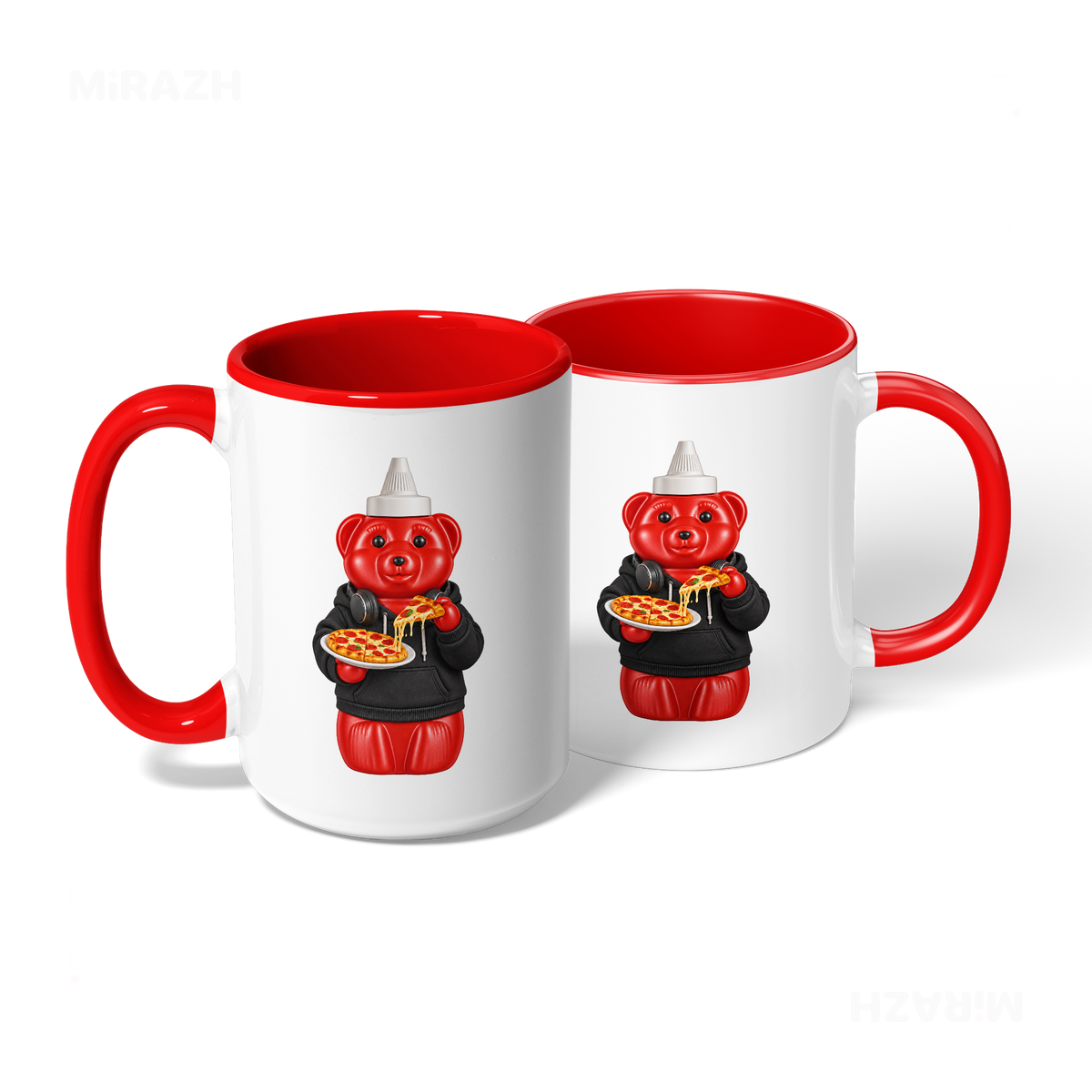 SosKhersiPizza Ceramic Mug 08 White Red