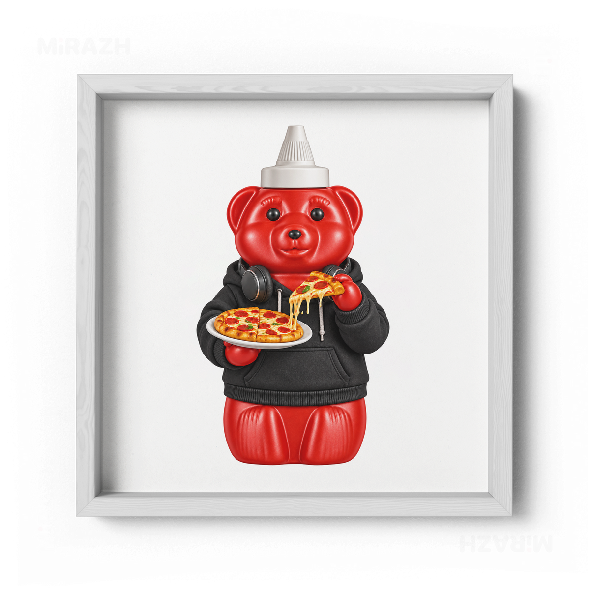 SosKhersiPizza Framed Poster 04 White Wood