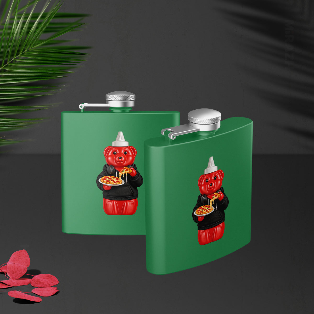 SosKhersiPizza Hip Flasks 02 Green