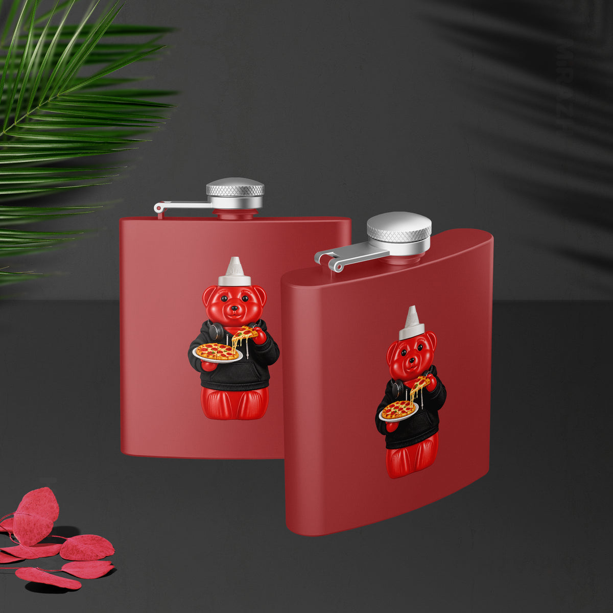 SosKhersiPizza Hip Flasks 02 Red