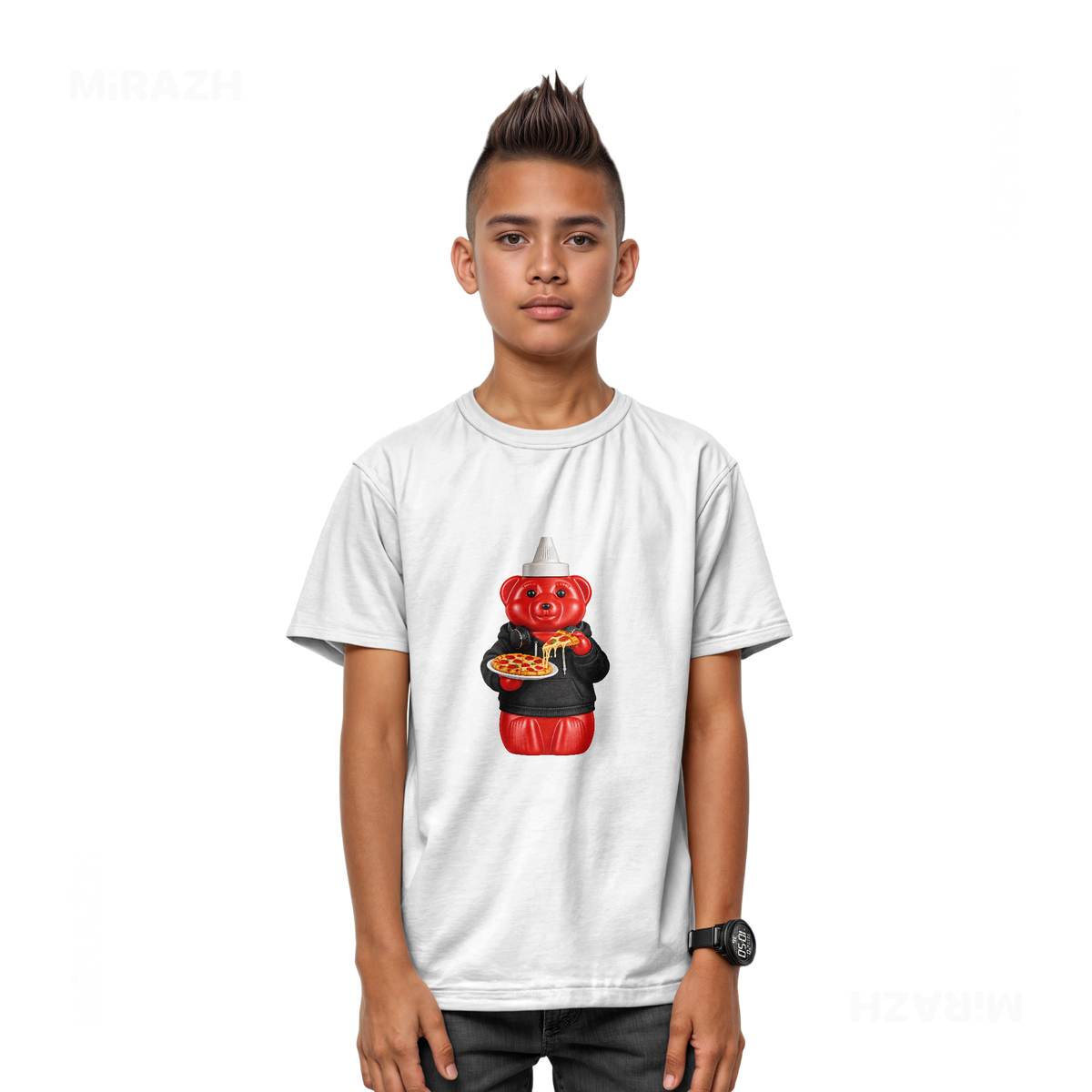 SosKhersiPizza Youth T Shirt 03 White