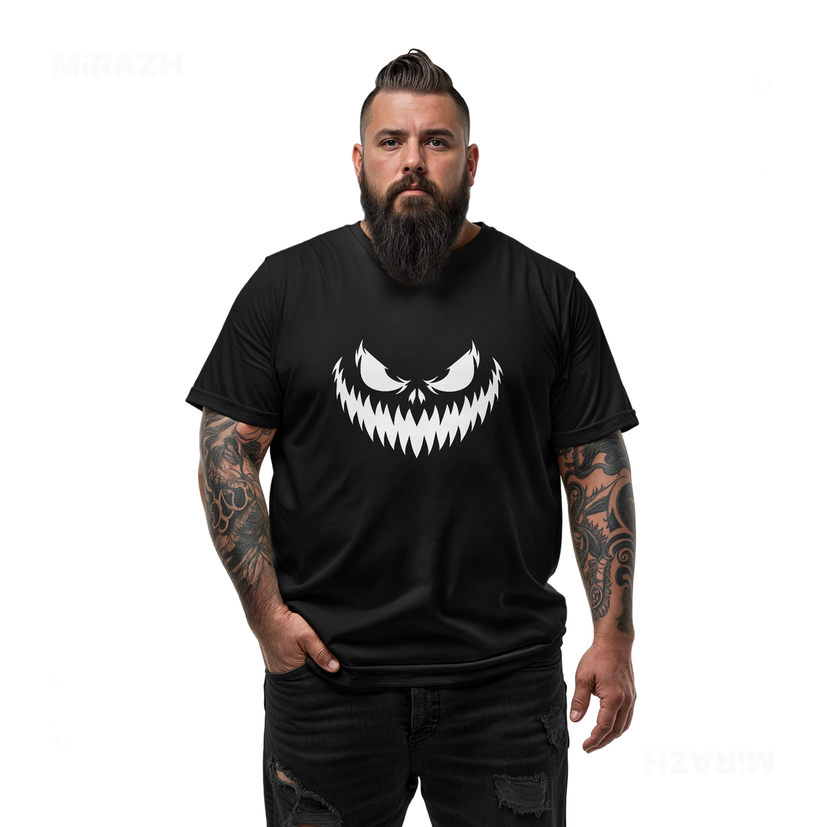 WickedJackOLantern Adult T Shirt 05 Black