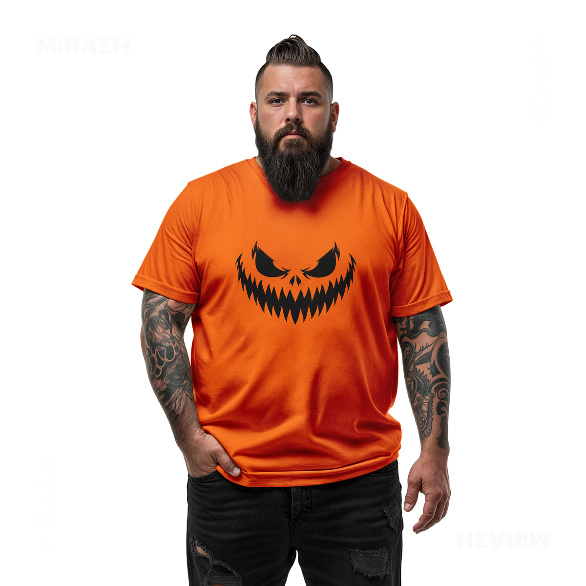 WickedJackOLantern Adult T Shirt 05 Orange