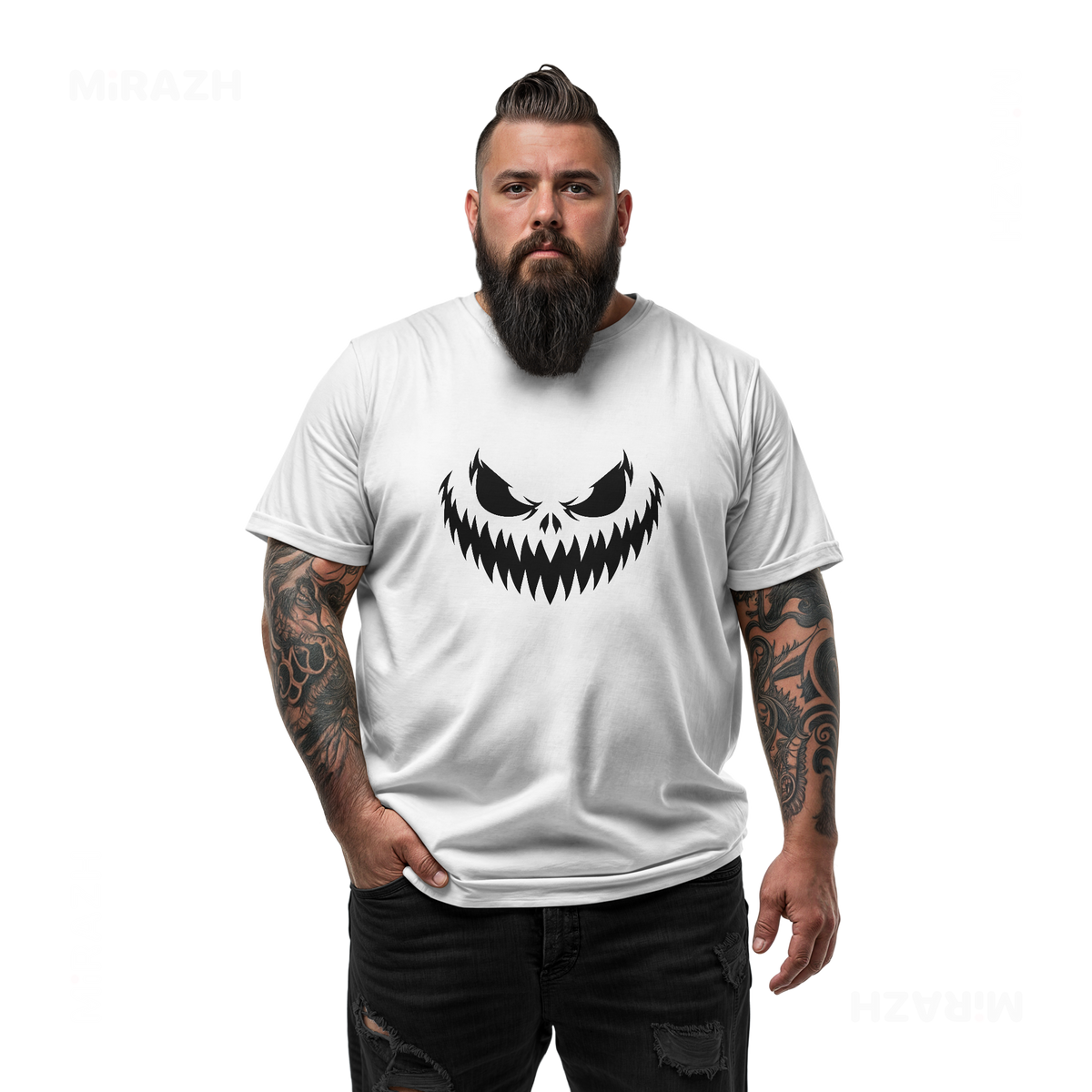 WickedJackOLantern Adult T Shirt 05 White