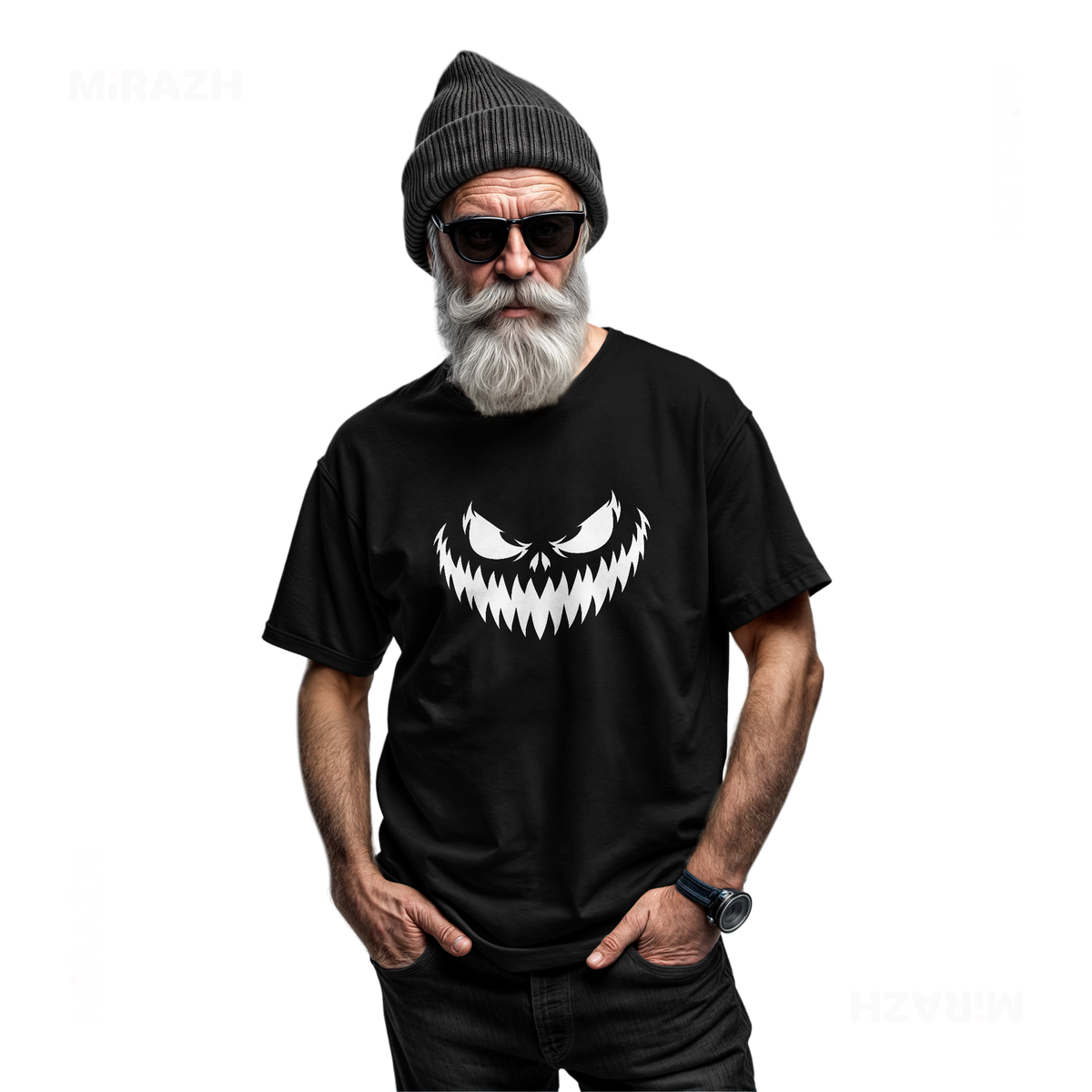 WickedJackOLantern Adult T Shirt 06 Black