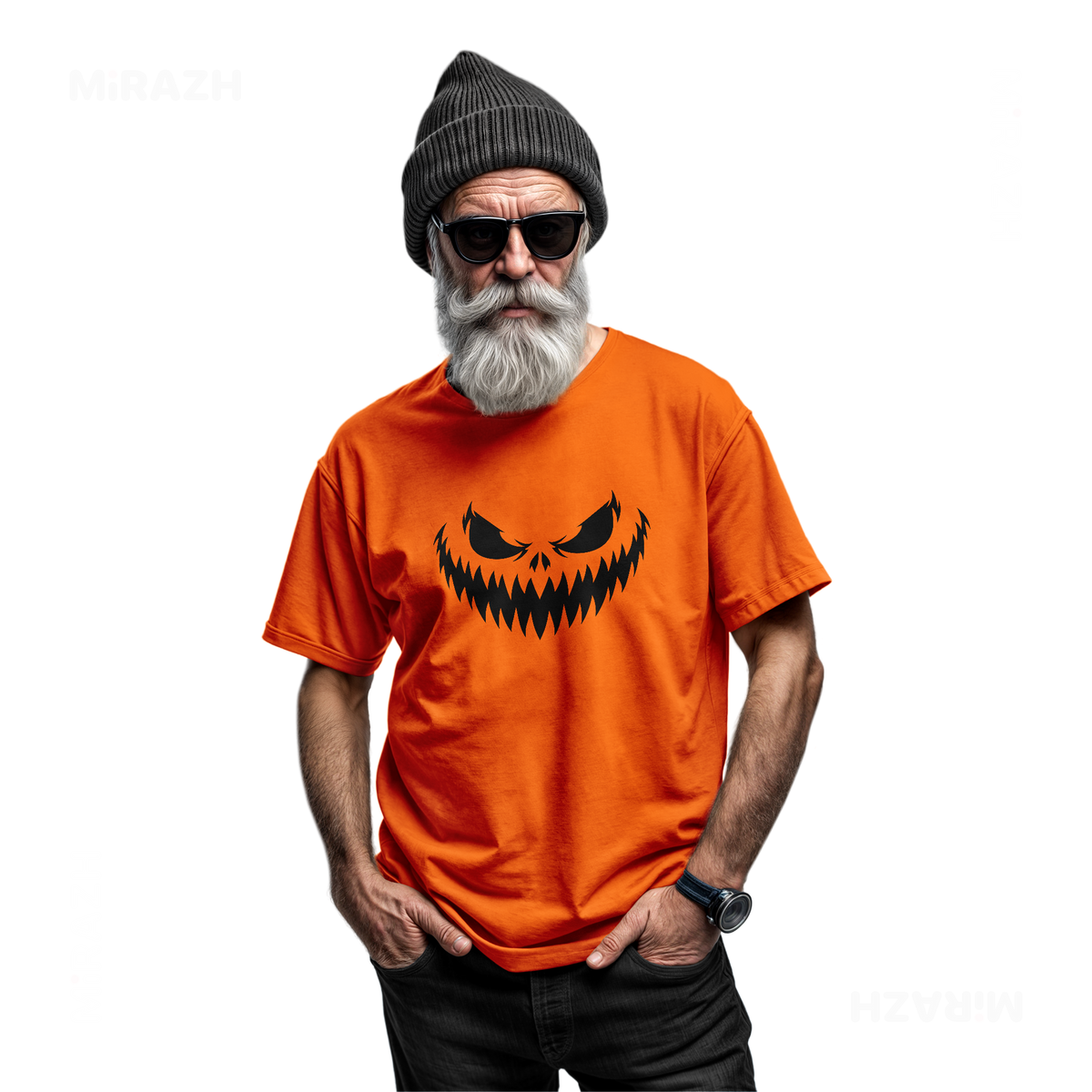 WickedJackOLantern Adult T Shirt 06 Orange