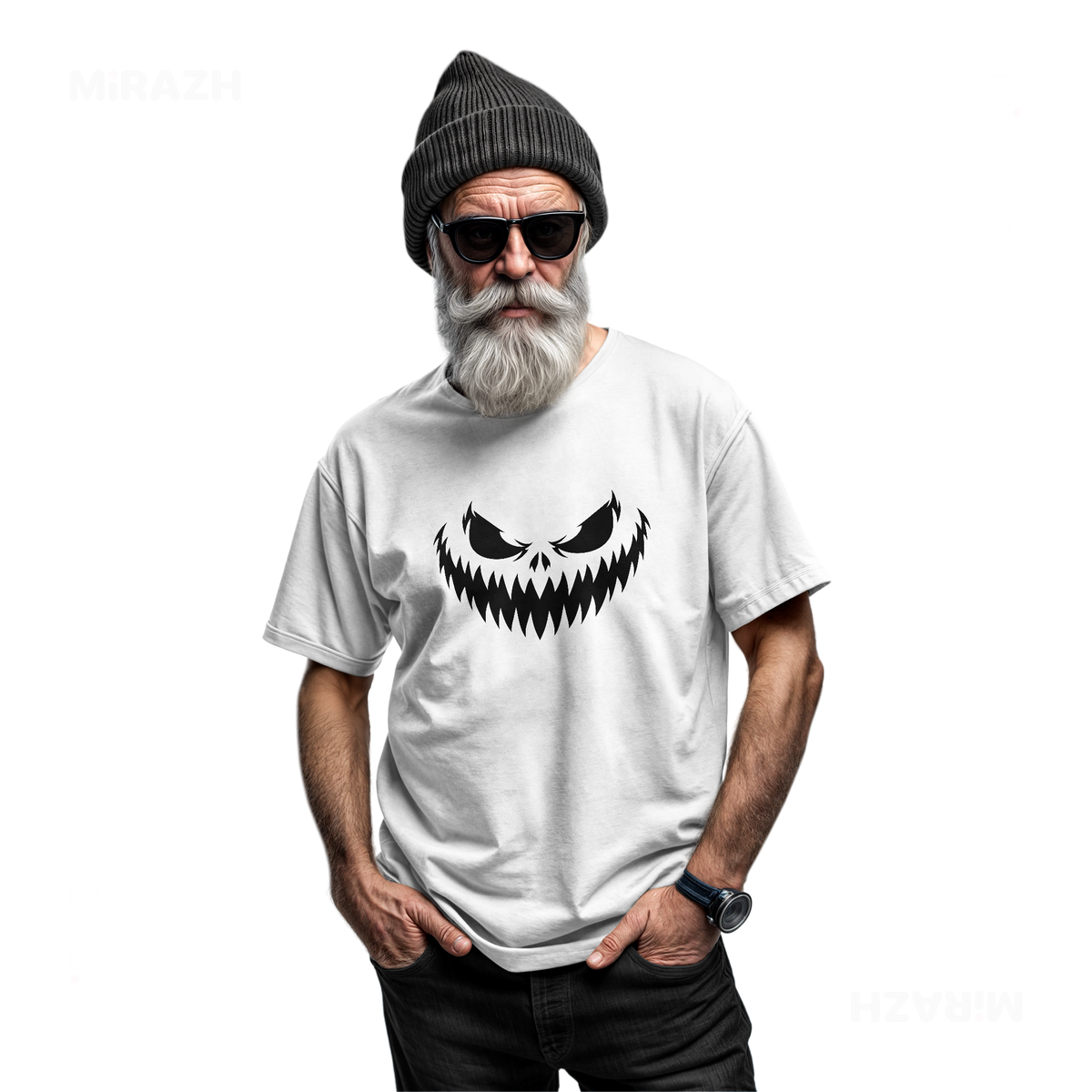 WickedJackOLantern Adult T Shirt 06 White