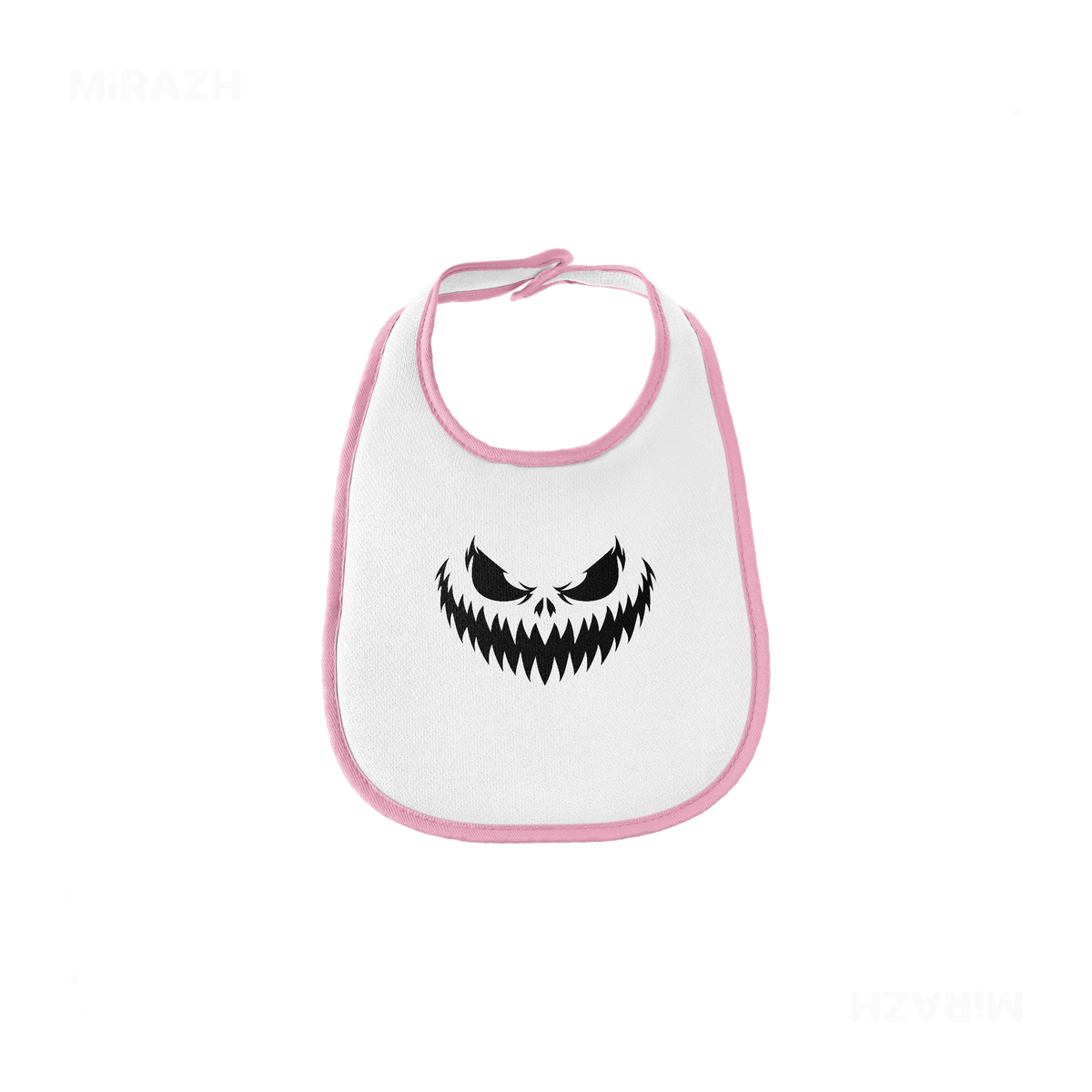 WickedJackOLantern Baby Bibs 01 White Pink