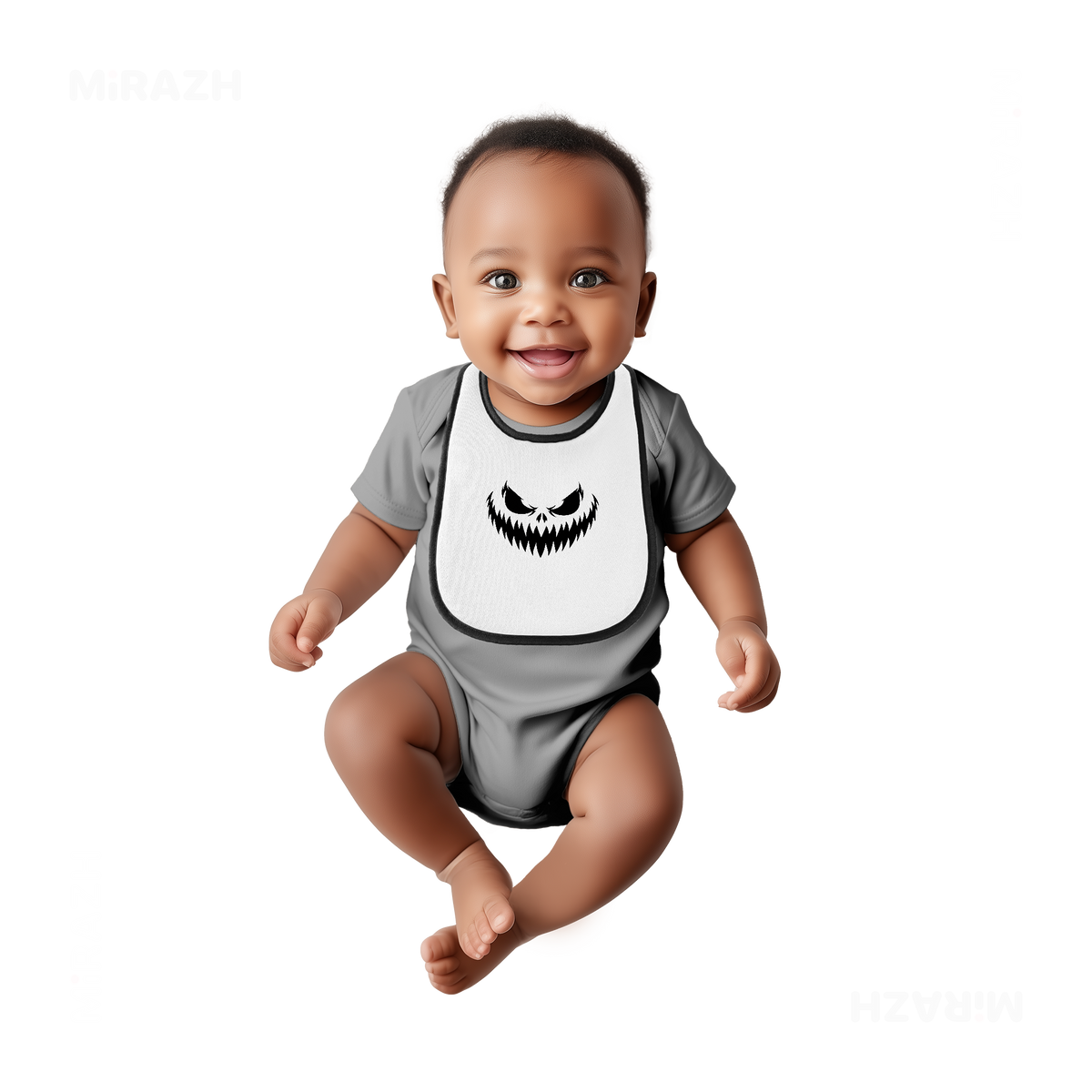 WickedJackOLantern Baby Bibs 05 White Black