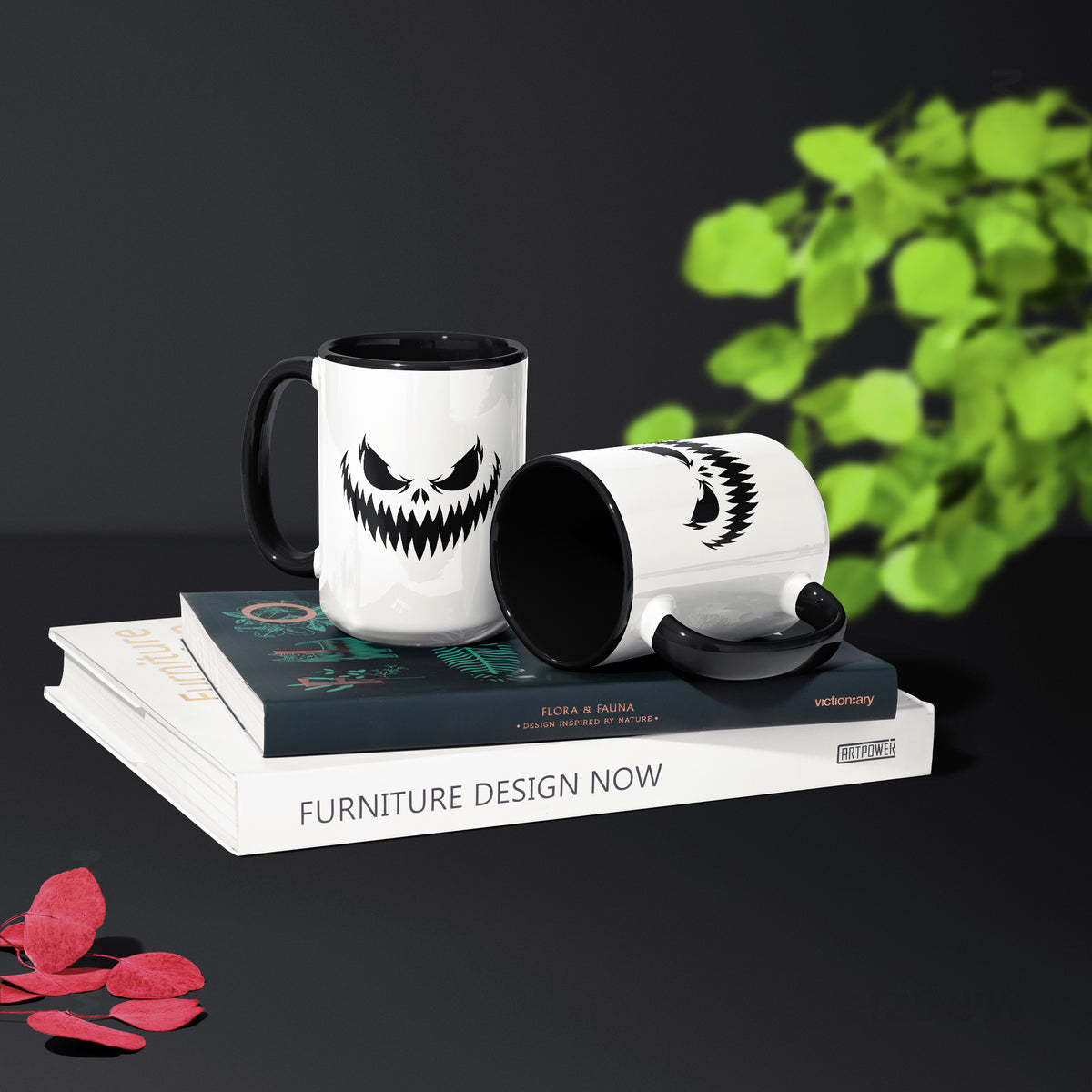 WickedJackOLantern Ceramic Mug 02 White Black