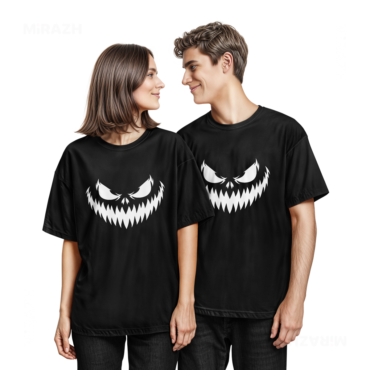 WickedJackOLantern Couple T Shirt 05 Black