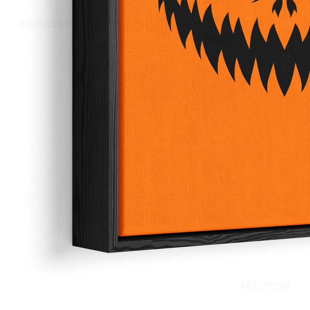 WickedJackOLantern Framed Canvas 02 Black Wood