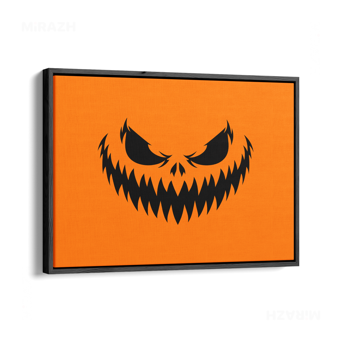 WickedJackOLantern Framed Canvas 03 Black Wood