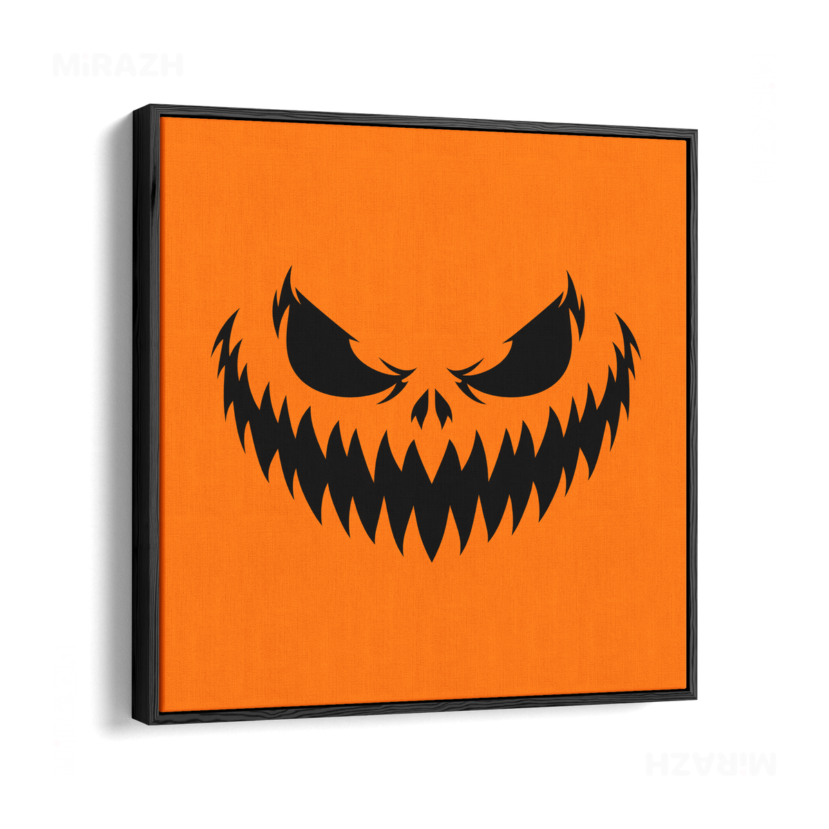 WickedJackOLantern Framed Canvas 04 Black Wood