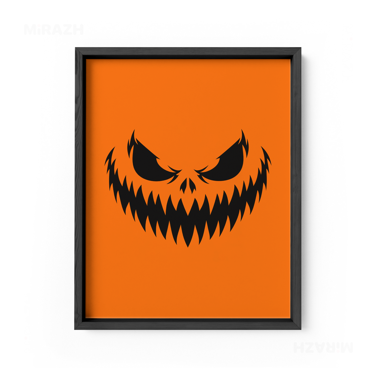 WickedJackOLantern Framed Poster 01 Black Wood