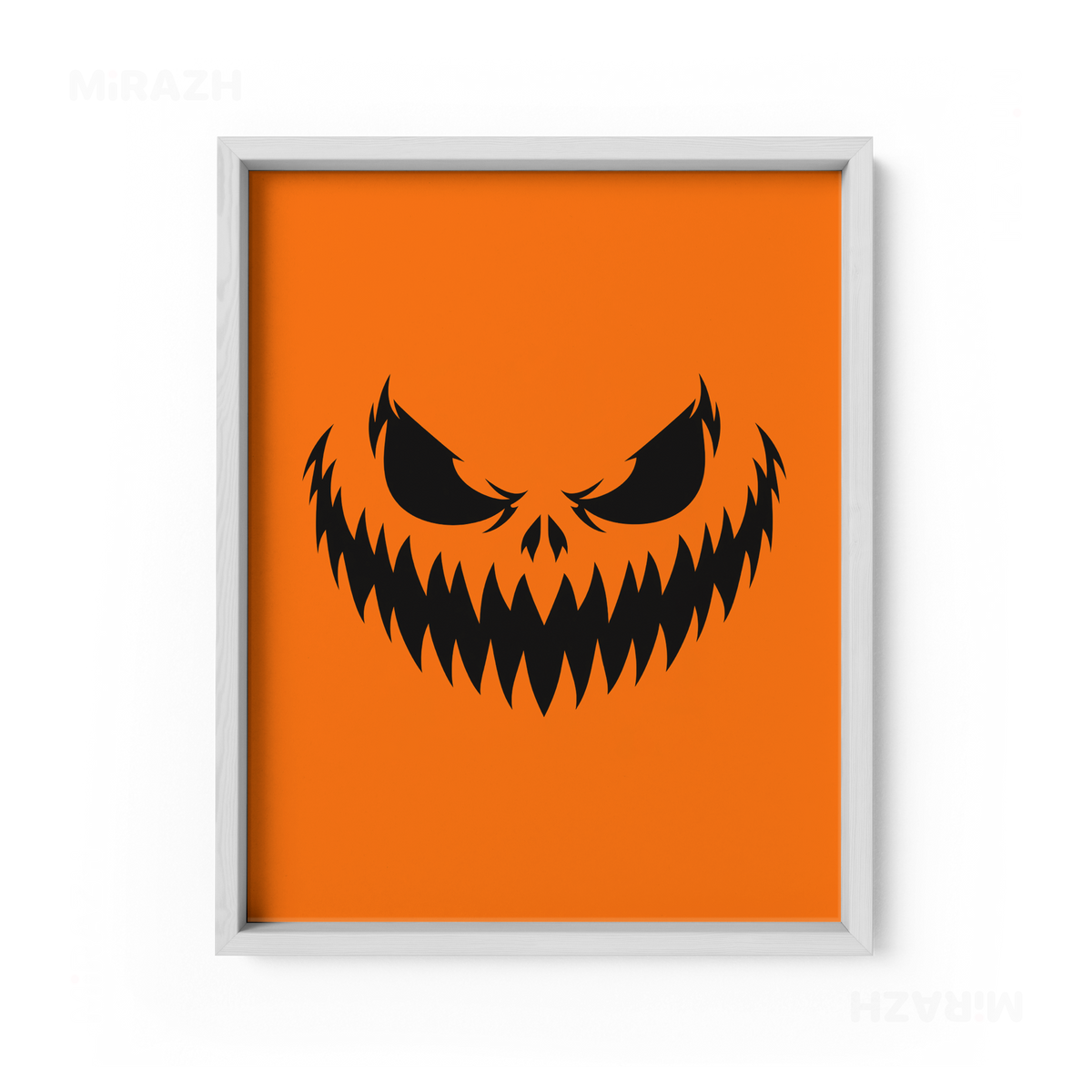 WickedJackOLantern Framed Poster 01 White Wood