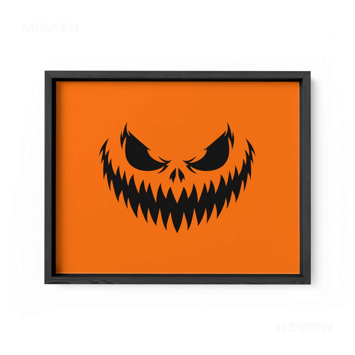 WickedJackOLantern Framed Poster 03 Black Wood