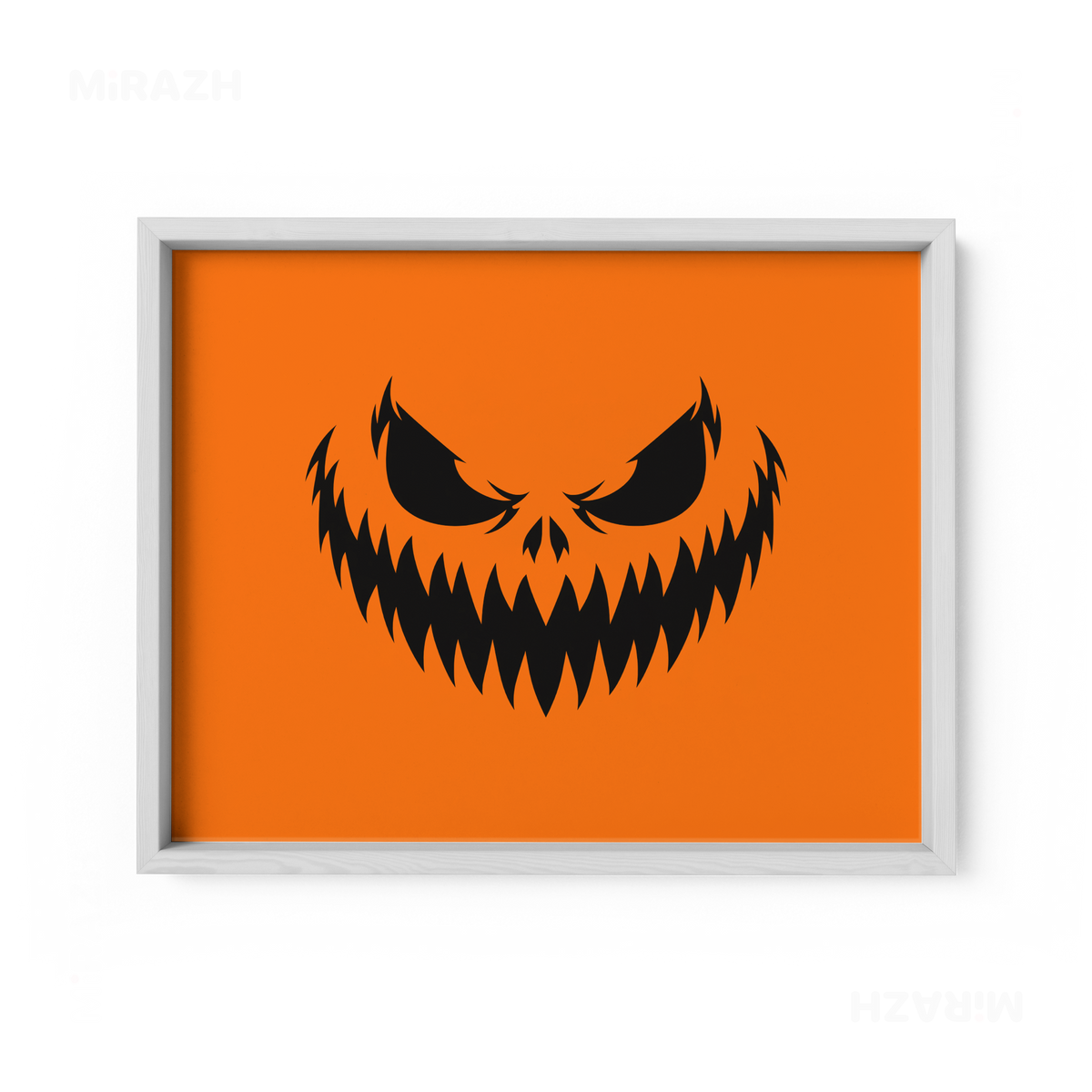 WickedJackOLantern Framed Poster 03 White Wood