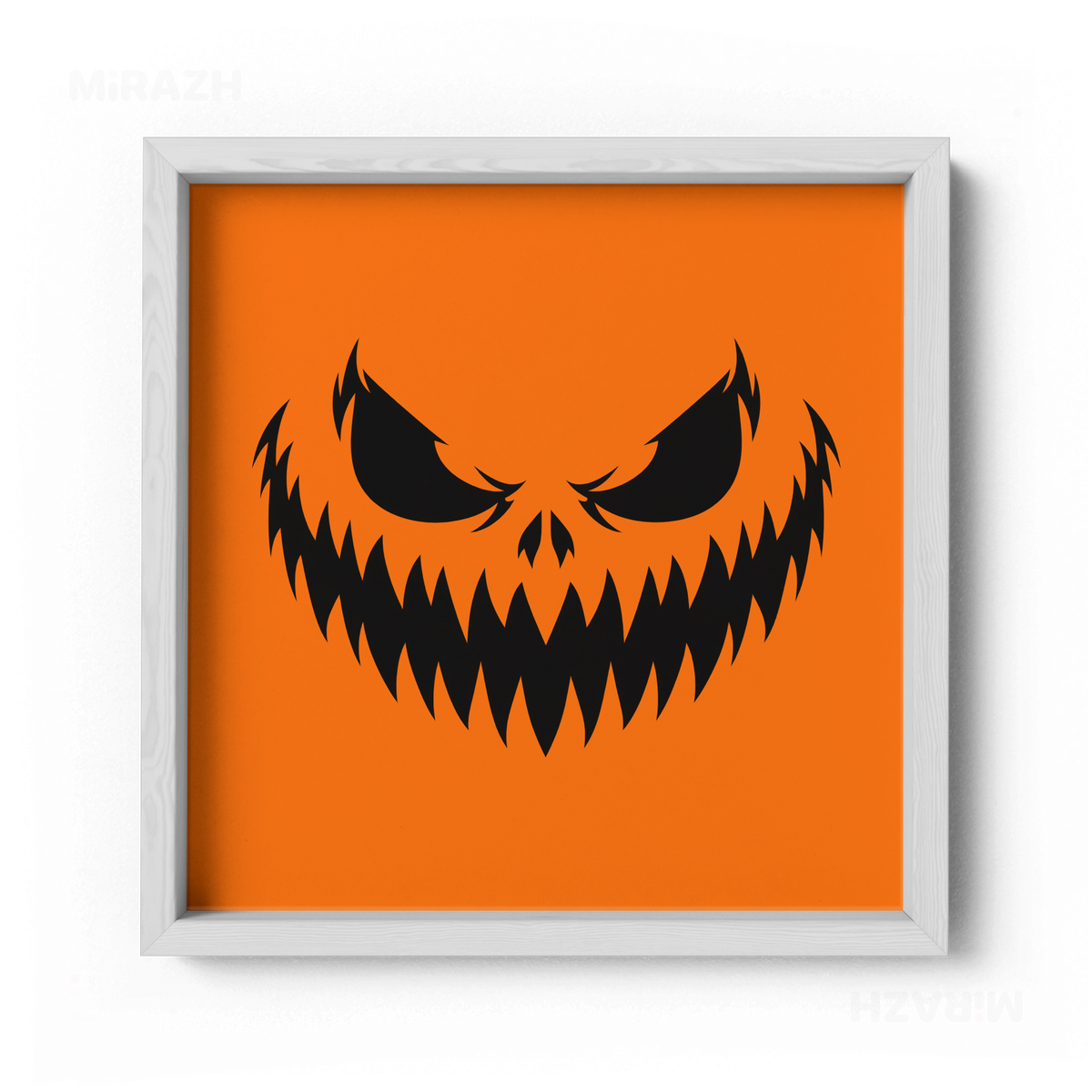 WickedJackOLantern Framed Poster 04 White Wood
