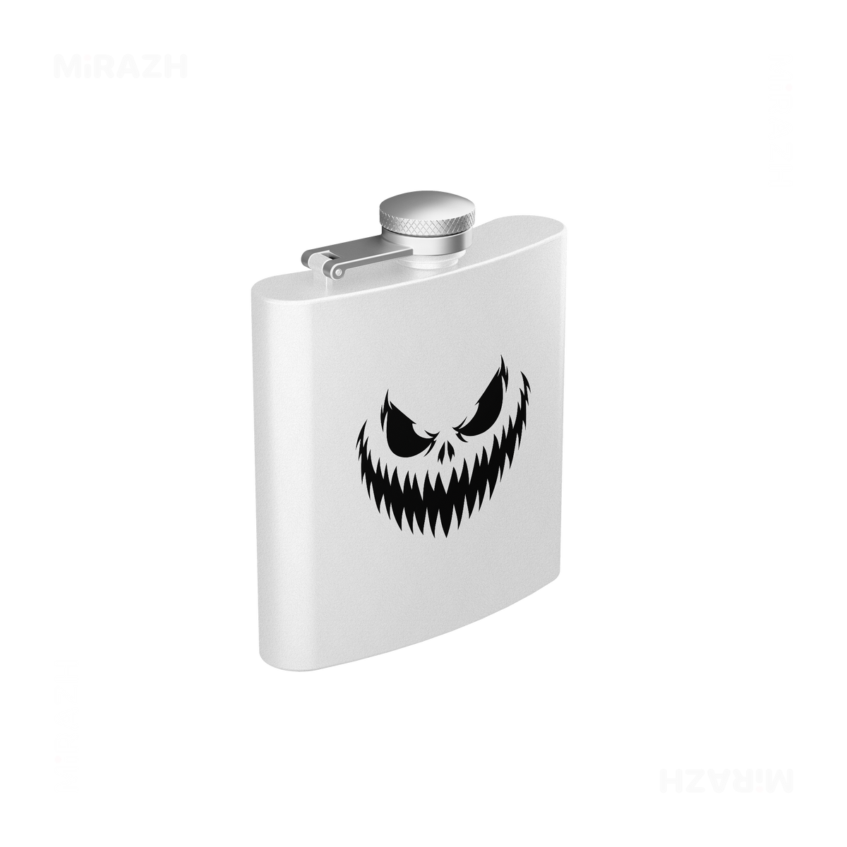 WickedJackOLantern Hip Flasks 03 White