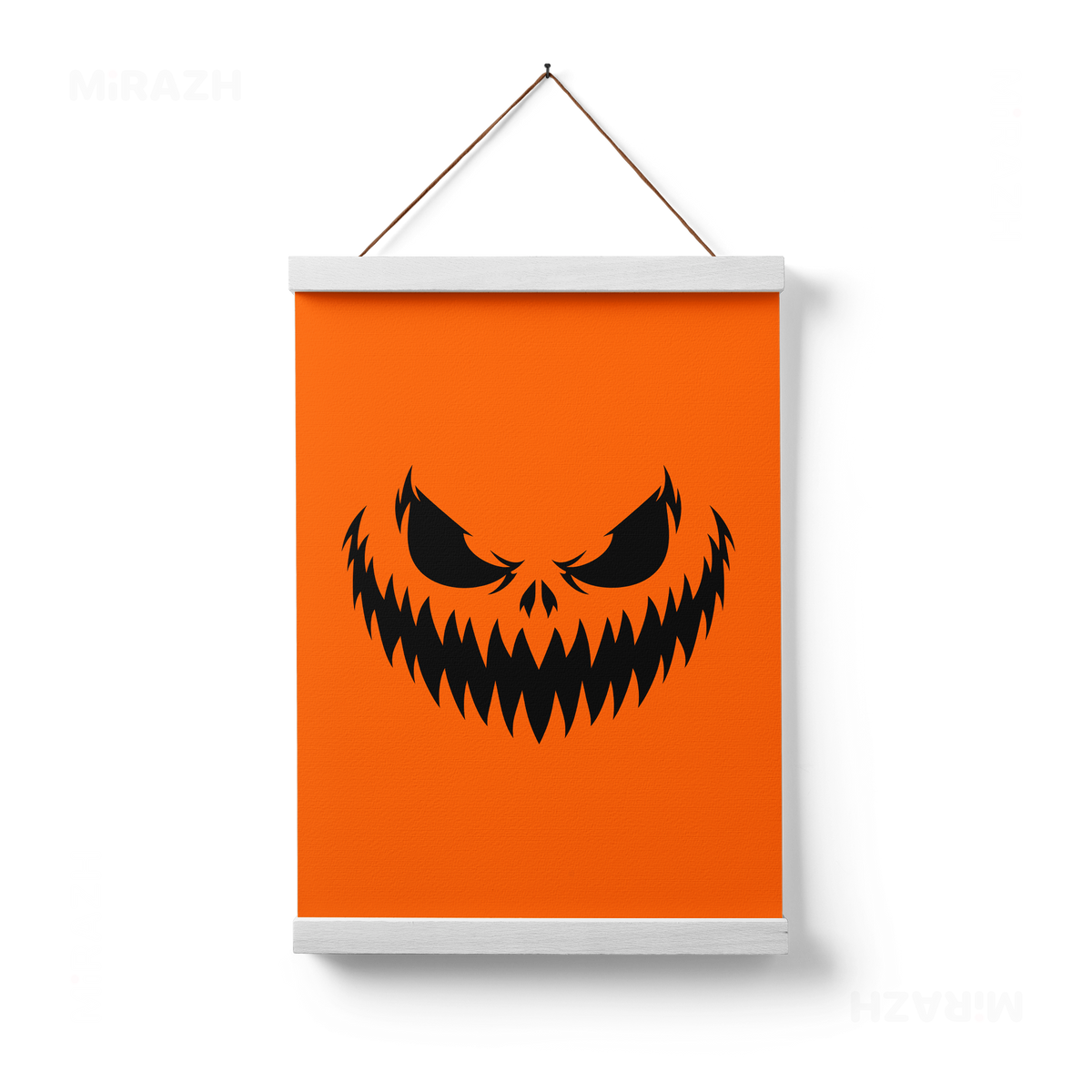 WickedJackOLantern Magnetic Hanger Poster 01 White Wood