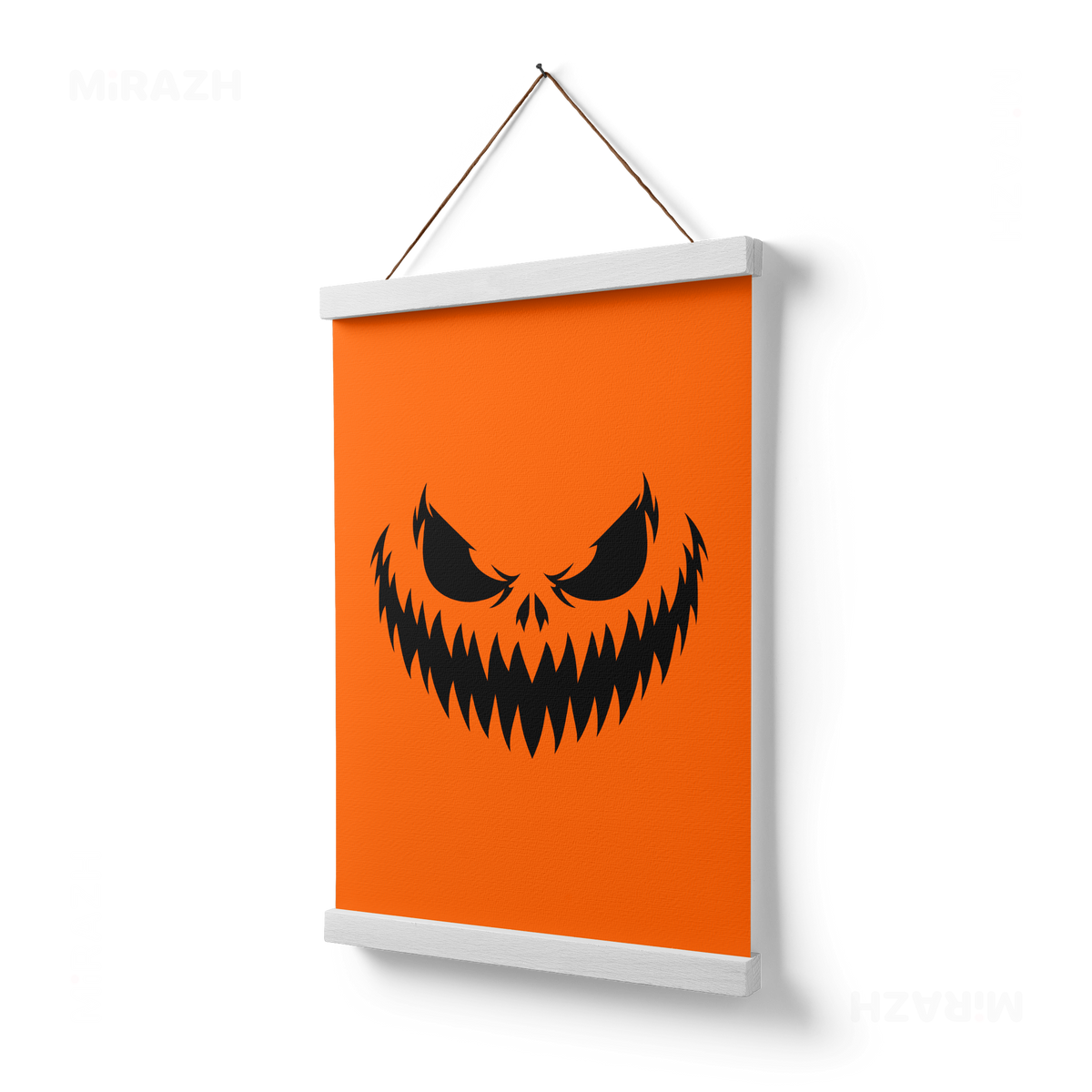 WickedJackOLantern Magnetic Hanger Poster 03 White Wood