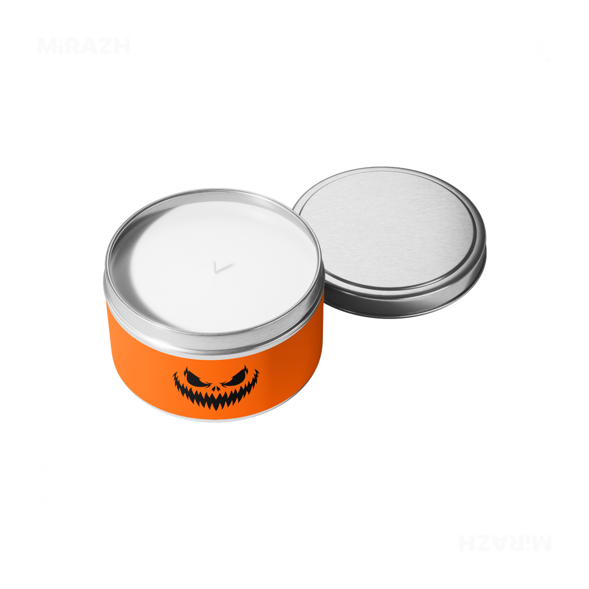 WickedJackOLantern Tin Candle 05 Silver