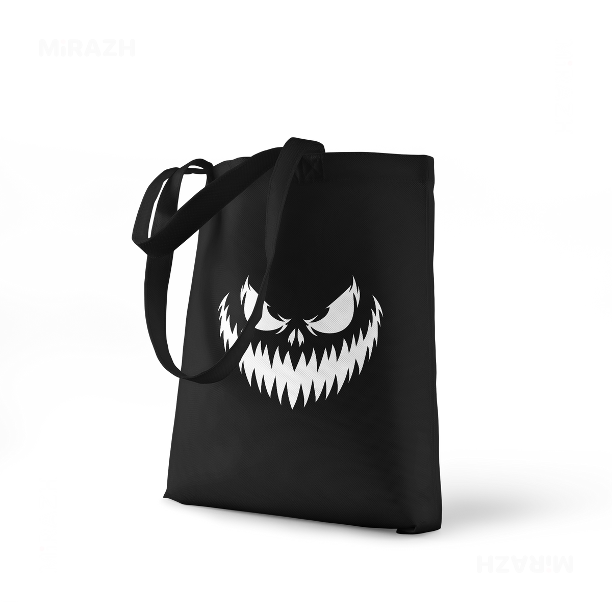 WickedJackOLantern Tote Bags 01 Black