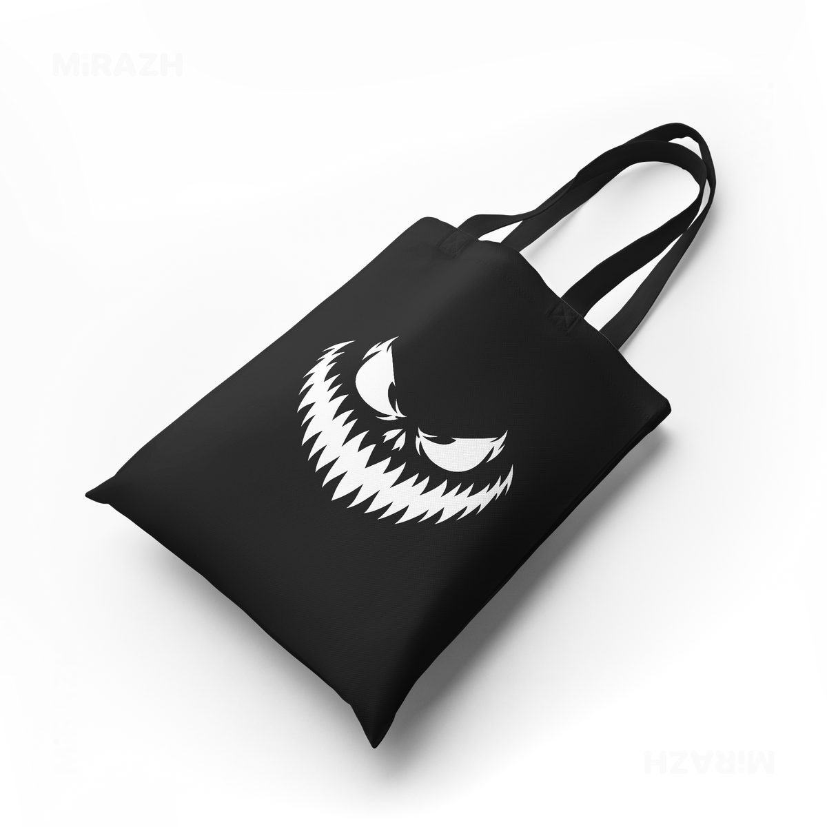WickedJackOLantern Tote Bags 04 Black