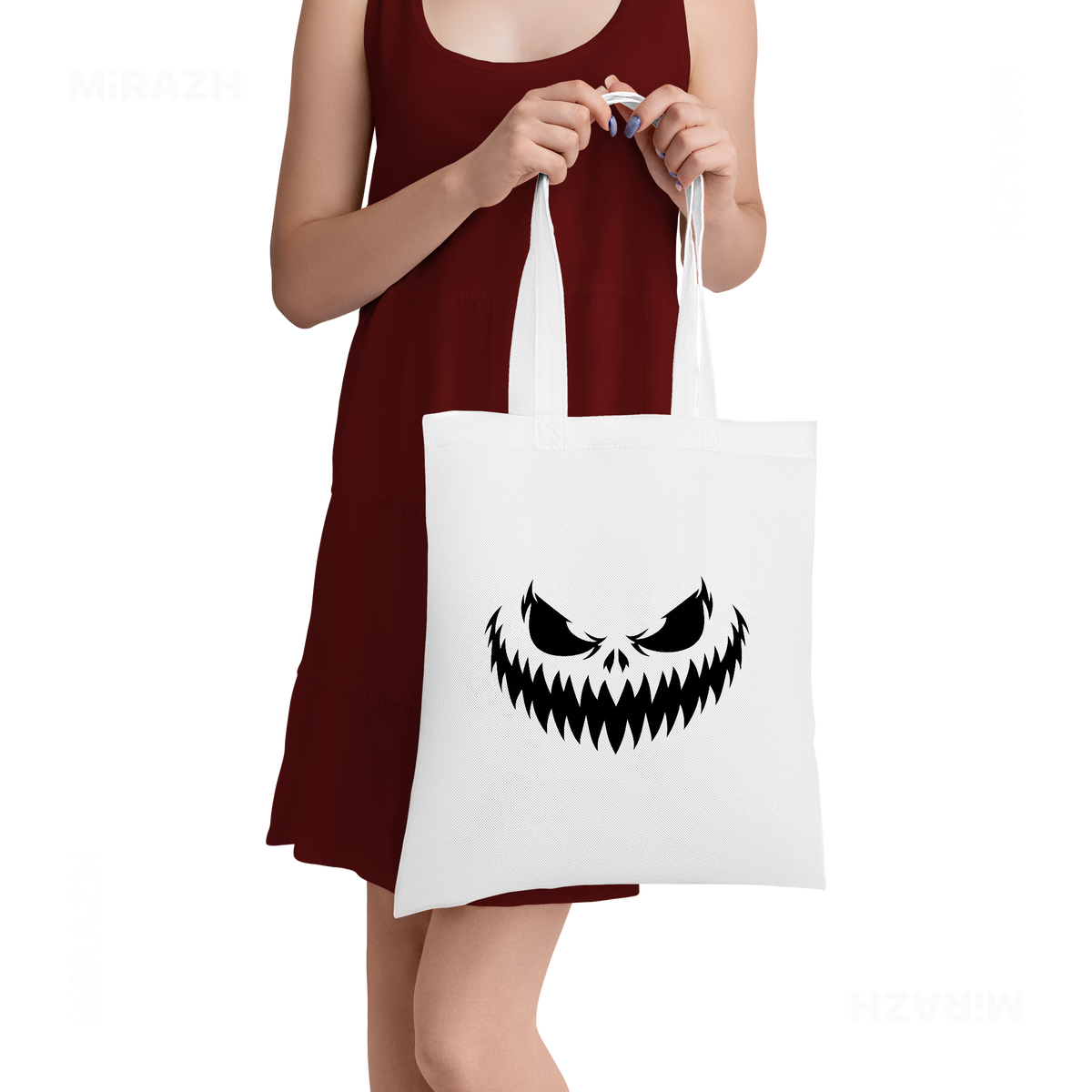 WickedJackOLantern Tote Bags 05 White