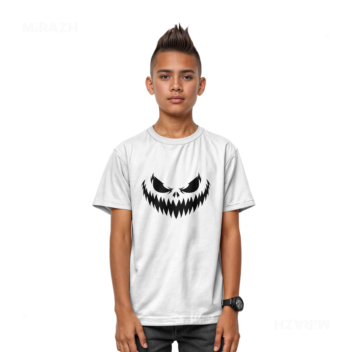 WickedJackOLantern Youth T Shirt 03 White