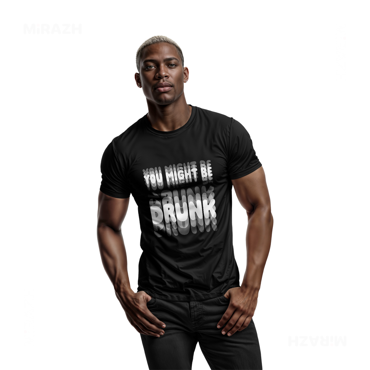 YouMightBeDrunk Adult T Shirt 02 Black