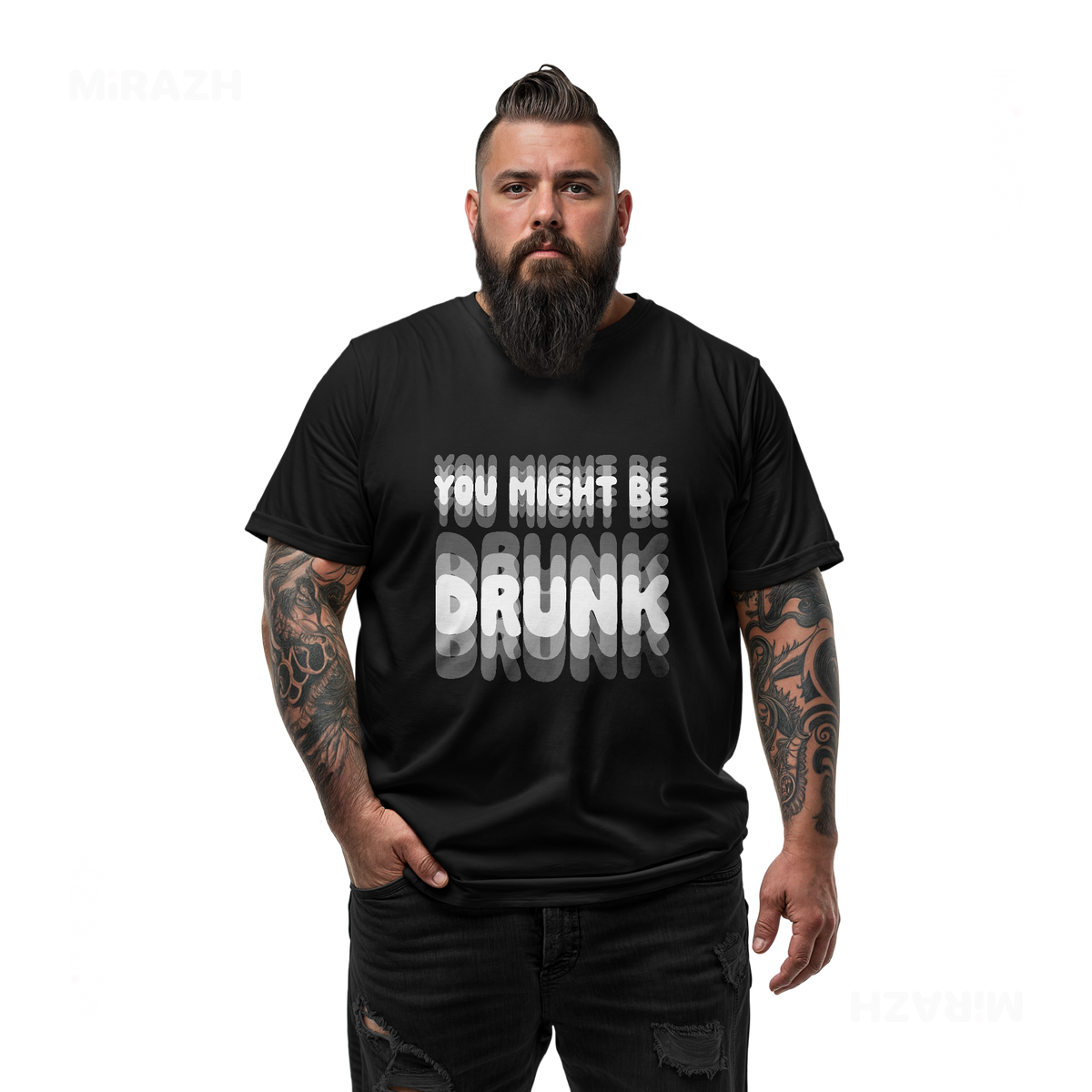 YouMightBeDrunk Adult T Shirt 05 Black
