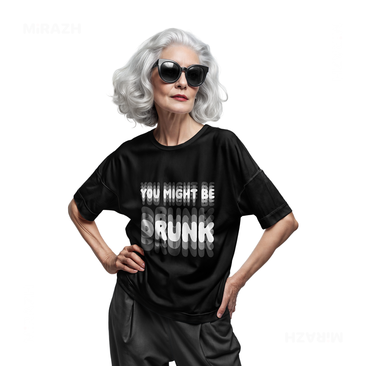 YouMightBeDrunk Adult T Shirt 07 Black