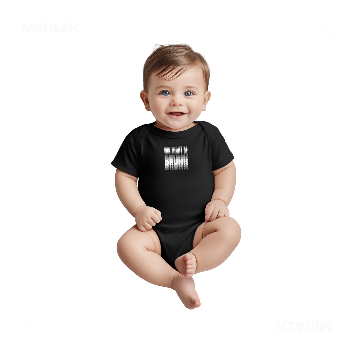 YouMightBeDrunk Baby Onesies 03 Black
