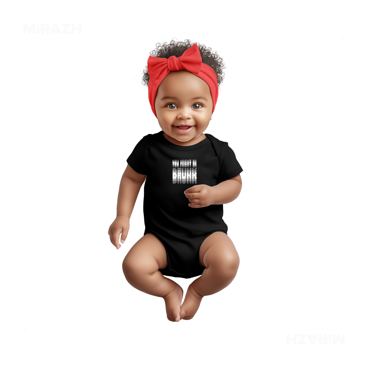 YouMightBeDrunk Baby Onesies 04 Black