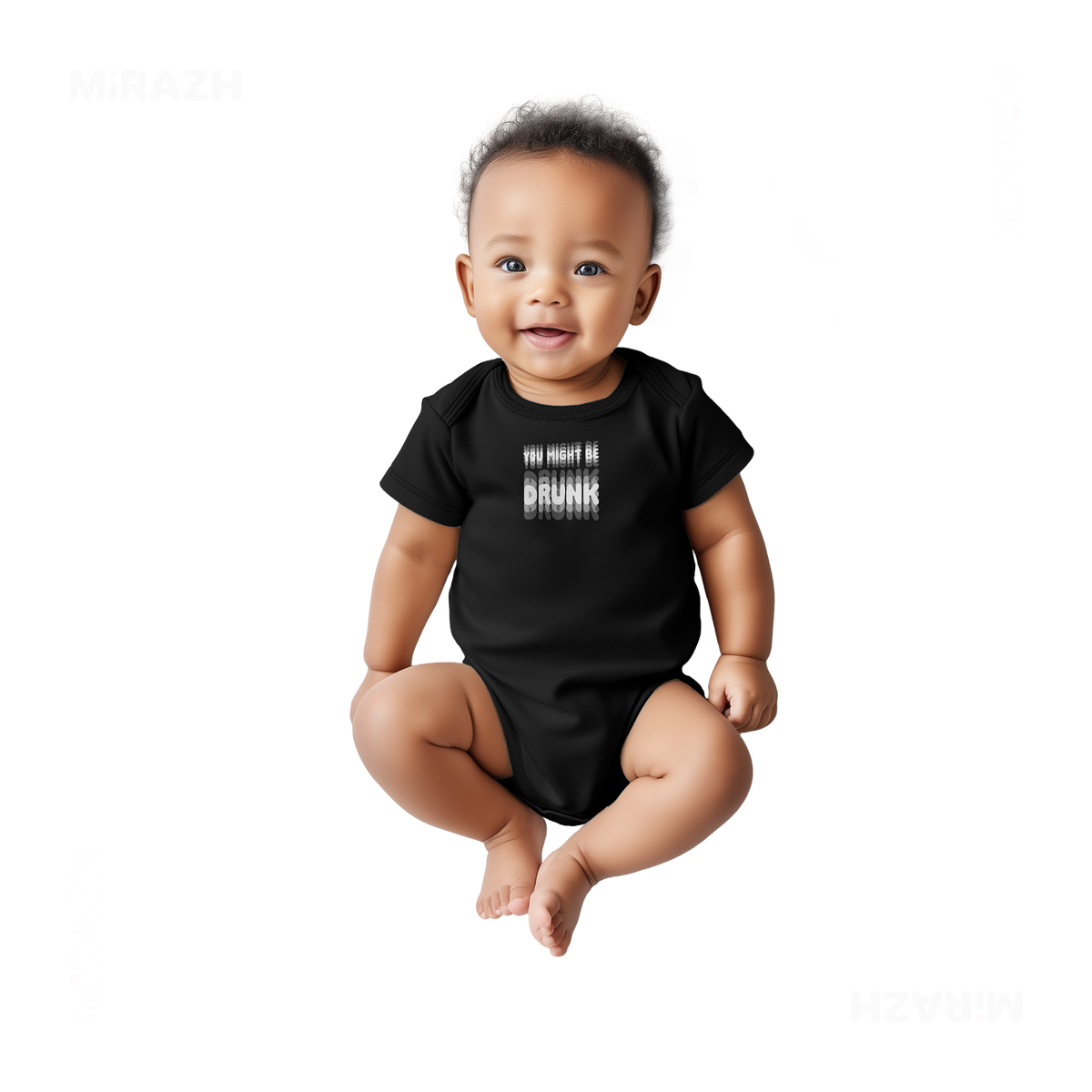 YouMightBeDrunk Baby Onesies 05 Black