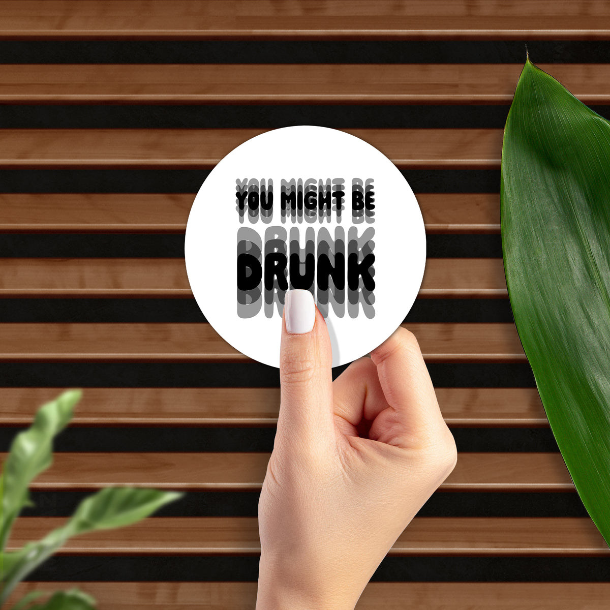 YouMightBeDrunk High Gloss Coaster 02 Round
