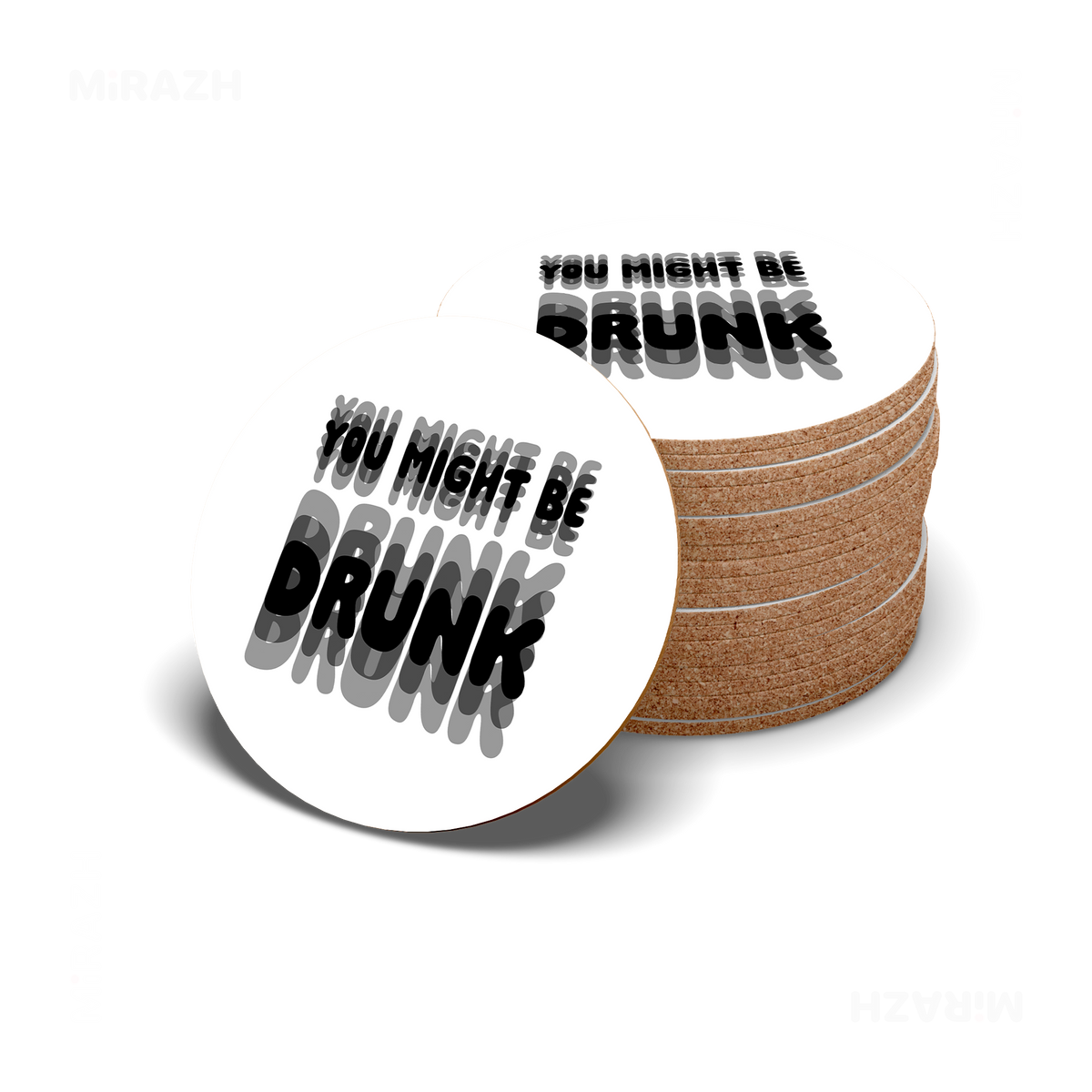 YouMightBeDrunk High Gloss Coaster 06 Round