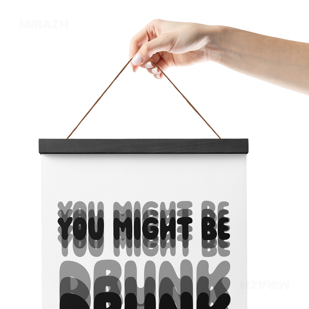 YouMightBeDrunk Magnetic Hanger Poster 05 Black Wood