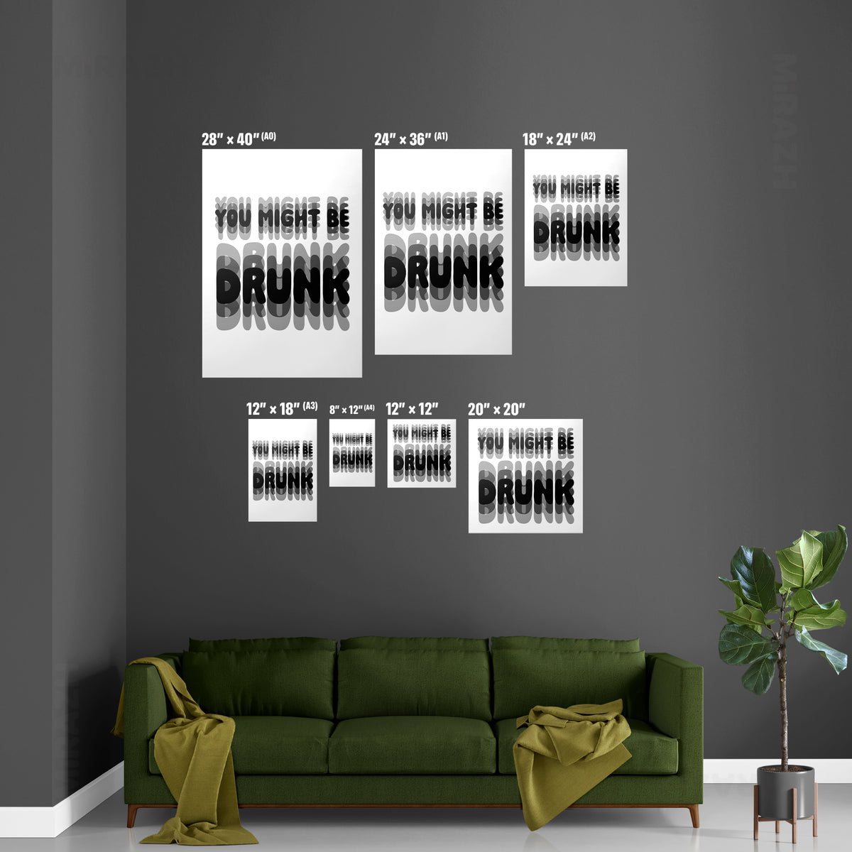 YouMightBeDrunk Magnetic Hanger Poster 06 Dark Wood