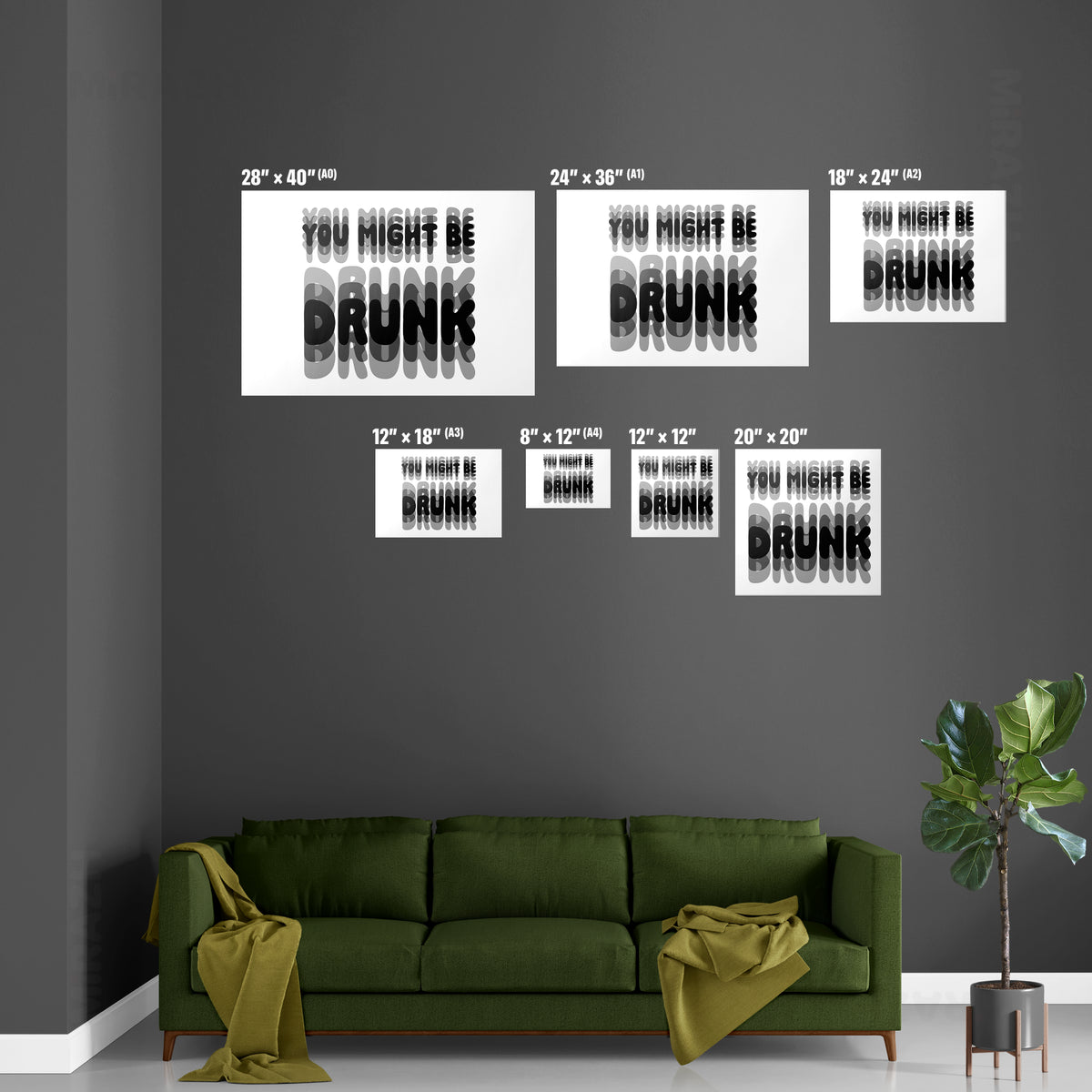 YouMightBeDrunk Magnetic Hanger Poster 07 Black Wood
