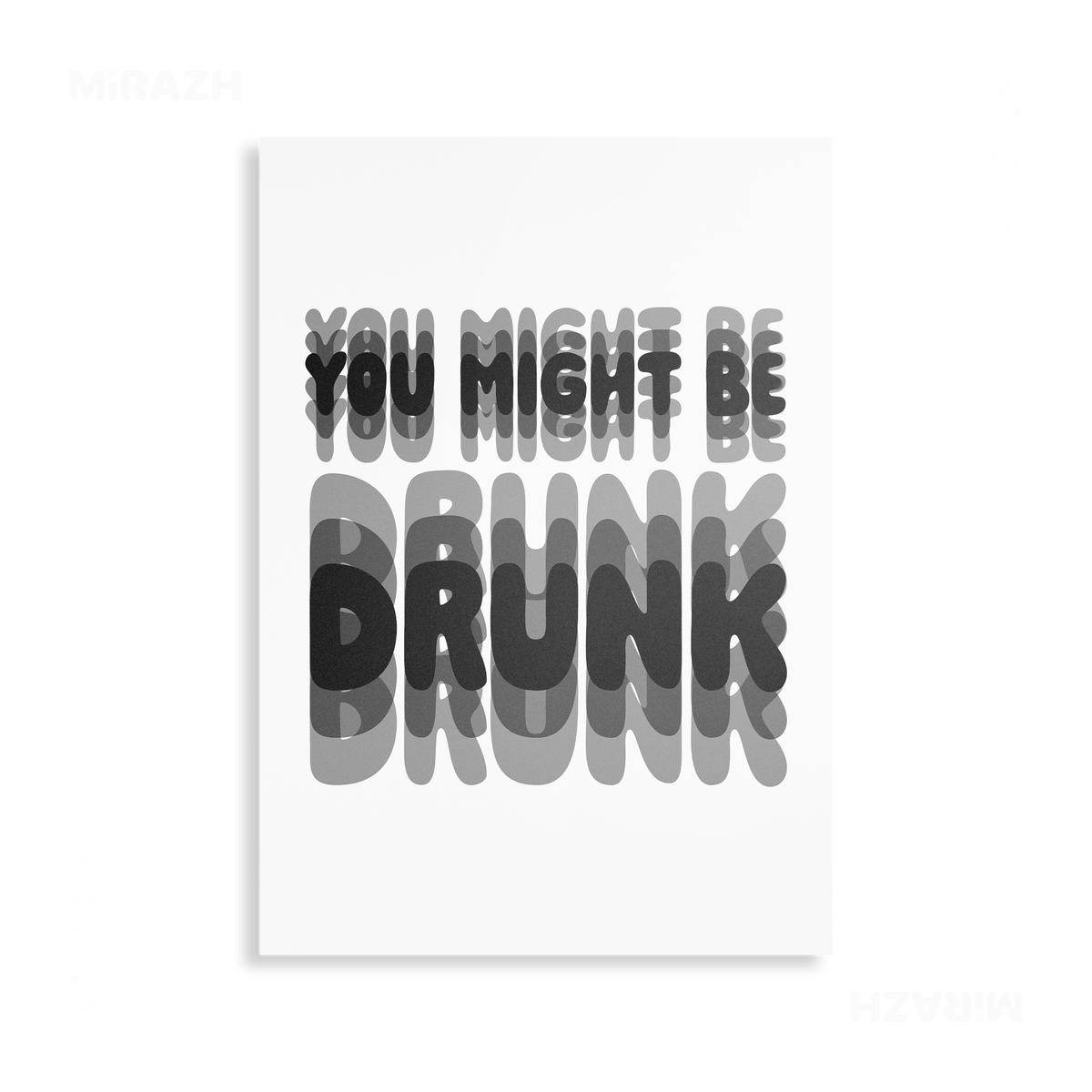 YouMightBeDrunk Metallic Print 01 Aluminum