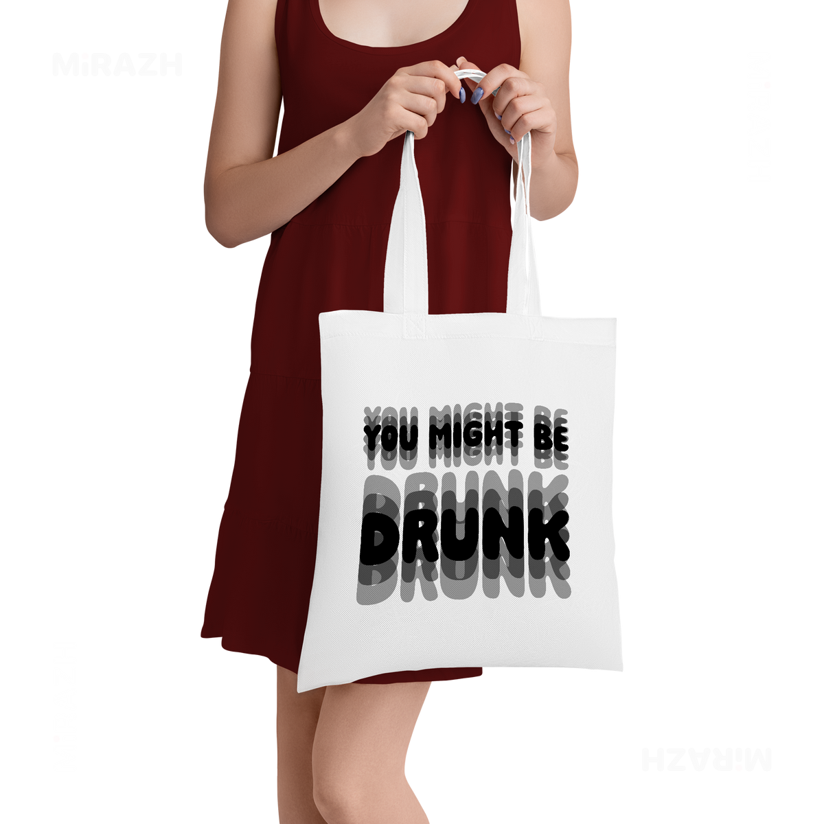 YouMightBeDrunk Tote Bags 05 White